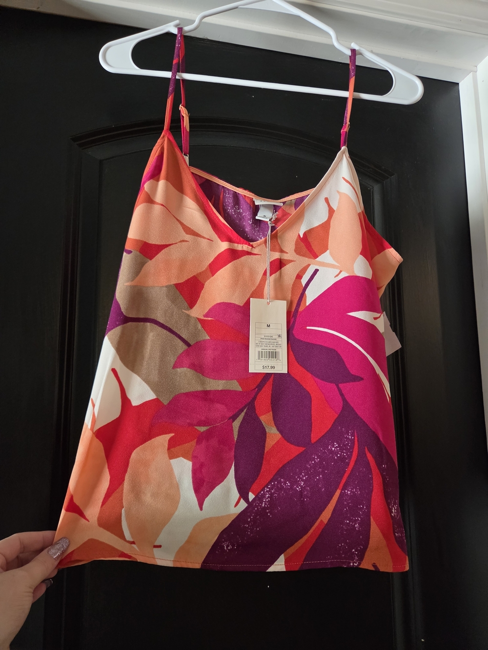 Target Pink, Orange and Purple Floral Spaghetti Strap Tank Top